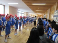 5年生による運動会の歌の練習
