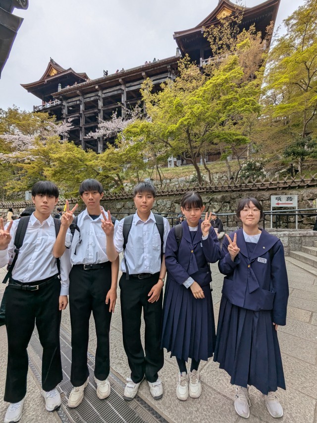 桜と新緑が美しい清水寺です。